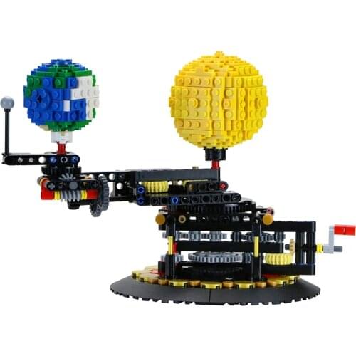 New MOC-4477 - technology building block earth, moon and sun DIY brick education assembly for children