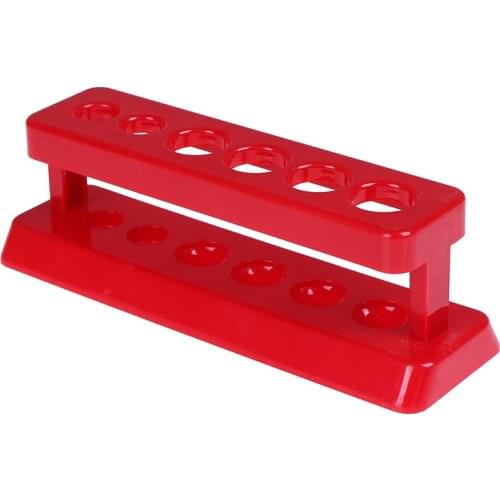 Laboratory Test Tube Holder 6 Hole Plastic Rack Red Stand Burette Stand Shelf