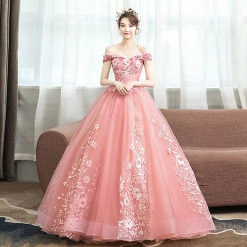 Pink Quinceanera Dresses Sweetheart Tulle With Lace Pearls Vestidos De 15 Anos Sweet 16 Dresses Ball Downs Prom Dresses