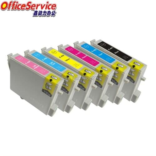 Compatible Ink Cartridge T0491 to T0496 For Epson Stylus Photo R210 R230 R310 R350 RX510 RX630 RX650 inkjet printer
