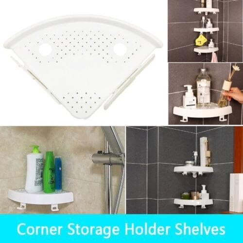 Corner Storage Holder Shelves Wall Mounted Triangulation Rack Kitchen Bathroom Bedroom Supplies