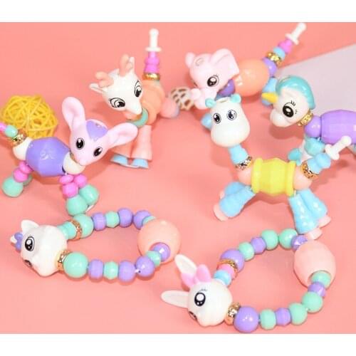 DIY Decorations Party Decoration 1pcs Randomly Assemble Unicorns Bracelet Toy Childrens Gifts Variety Magic Bracelet Decor