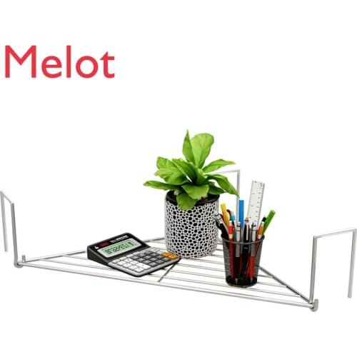 Office Triangle Iron Flower Stand Office Desktop Station Partition Shelf Balcony Fence Corner Storage Rack