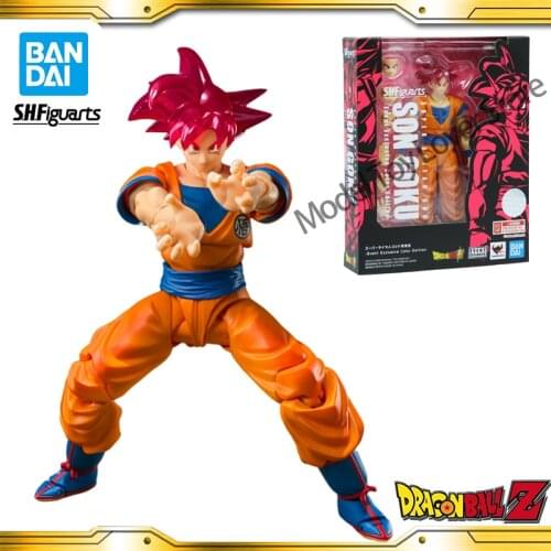 In stock 2021 Limited Original Dragon Ball Z S.h.figuarts Super Saiyan God Son Goku Anime Action Collection Figures Model Toys