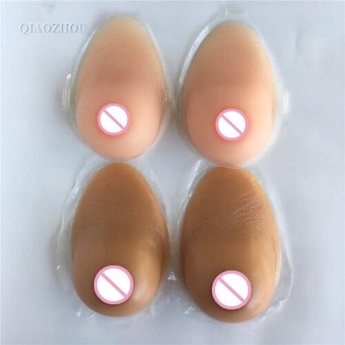 1 pair 1200 g DD cup big sagging breast self-adhesive nude skin tone with realistic tits silicone false breasts