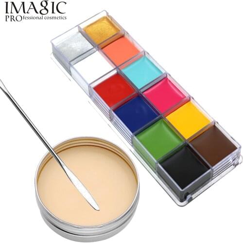 3pcs/Set Special Effects Stage Makeup Fake Wound Scars Wax + Oil Painting(flash color) + Spatula Tool Halloween products