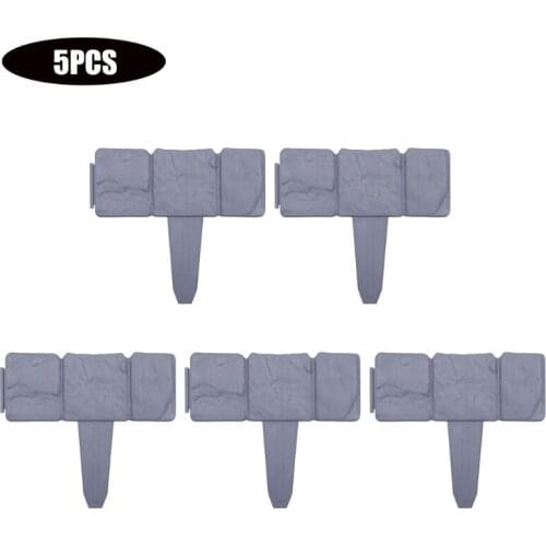 5/10/20 Pcs Imitation Stone Effect Lawn Fence Gardening Edging Interlock Flower Bed Border Plant Bordering Grass Edge