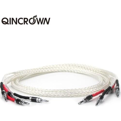 8ag puro prata-banhado occ alto-falante de alta fidelidade cabo hi-end fio para amplificador e cd