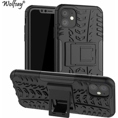 Wolfsay Case for iPhone 11 Pro Cover Soft Rubber & Hard PC Case For iPhone 11 Pro Max Case Phone Holder for iPhone 11 Pro fundas