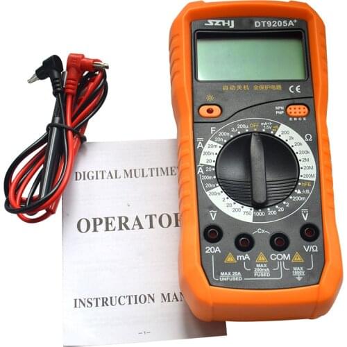 Digital Multimeter 9205 M Mobile Computer Repair Large Screen Anti-vibration Sleeve Metal Shield Anti-interference Ability