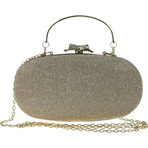 DAIWEI New Womens Fashion Luxury Handbags Formal Event/Party Wedding Evening Bag/Handbag/Clutch with Diamonds BLACK GOLD SILVER