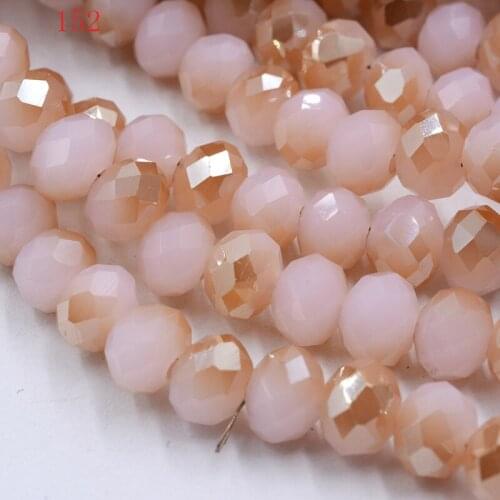 FLTMRH Fashion Colors 70pcs Rondelle Faceted Crystal Glass Loose Spacer Beads DIY 8mm