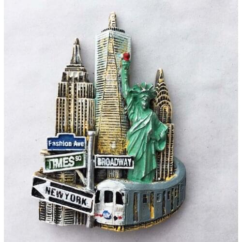 United States New York landmark construction tourist souvenir magnetic stickers refrigerator stickers
