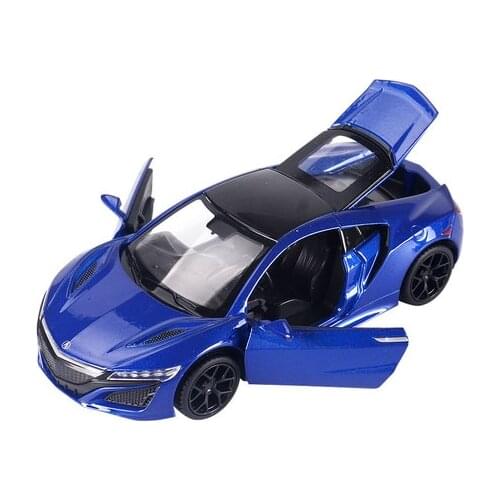 1:32 Scale Diecast Alloy Metal Luxury Sport Car Model For Honda Acura NSX Collection Model Pull Back Sound&Light Toys Vehicle