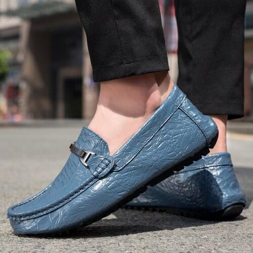 Fashionable Sports Shoes Leather Shoes Casual Fashion Man Stylish Male Men Summer Italian Trend Lather For Brown Mens