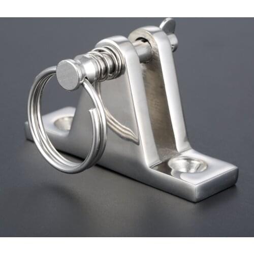 Marine Stainless Steel 90 Degree Deck Hinge & Screws Fitting With Quick Release Pin Bimini Boat Top Deck Hinge Mounting Bracket