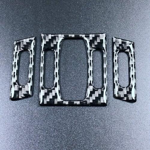 Carbon Fiber Car Center Air Conditioning Outlet Vent Frame Cover Sticker Trim For BMW 5 Series E60 2004-2010