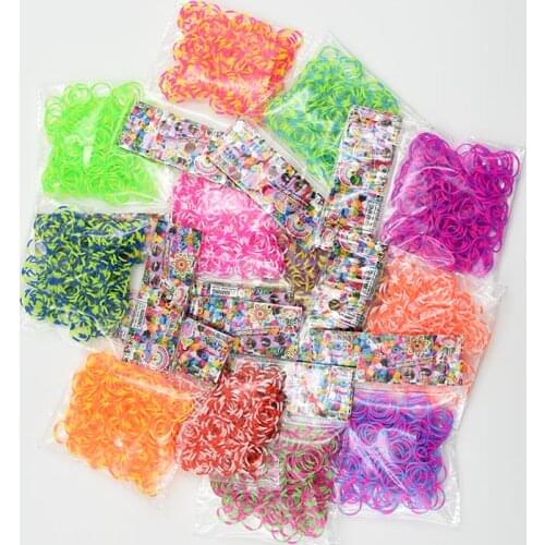 New! Eight-segment Color-separation Wave Point Rubber Band Loom Bands Rainbow Weave Bracelet Childrens DIY Crafts Arts Toys