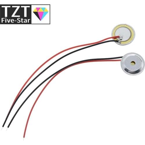 10 Pcs Piezoelectric Piezo Ceramic Wafer Plate Dia 15mm For Buzzer Loudspeaker + Aluminum shell