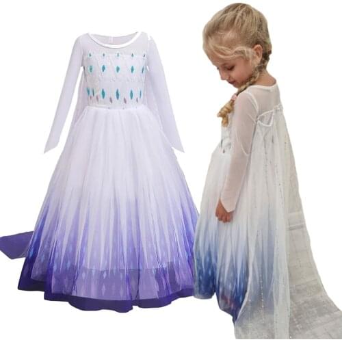 Snow Queen Princess Dress Clothing Girls Elsa Dress Anna Summer Kids Childrens Costumes Birthday Party Teen Vestidos Disfraz