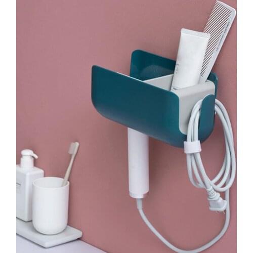 Hot Wall-mounted Hair Dryer Holder ABS Bathroom Shelf Storage Hairdryer Holder Rack Organizer For Hairdryer