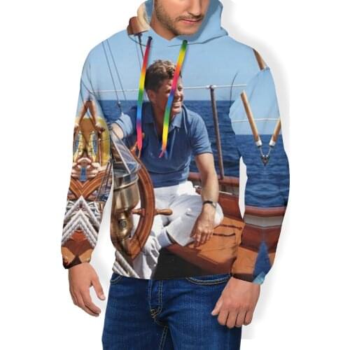 Sailing Hoodie JFK Hoodies Polyester Fashion Pullover Hoodie X Blue Long Sleeve Streetwear Winter Men Hoodies