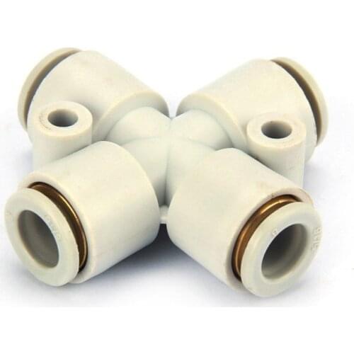 High quality fittings KQ2TX10-08 O.D 8mm to 10mm different diameter cross plastic one-touch fitting pneumatic components
