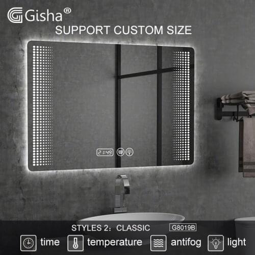 Custom made LED bluetooth Bathroom wall-mounted Mirror Smart backlit Mirror Anti-fog bath Mirror Makeup Mirror 2G8019