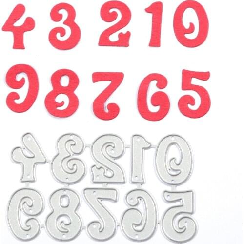 0-9 Numbers Cloth Metal Cutting Dies Stencil for DIY Scrapbooking Photo Album Embossing Paper Cards Decorative Crafts New 2018