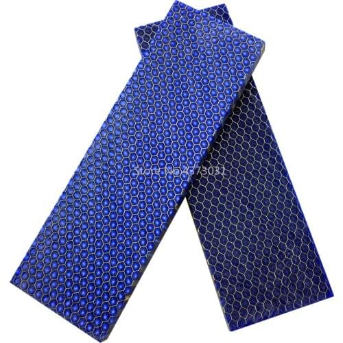 1 piece Blue C-Tek For DIY Knife handle material plate Resin material Snake grain Honeycomb pattern Slingshot handle