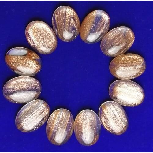 10pcs wholesale Gold Rutilated Quartz oval CAB CABOCHON 25x18x6mm
