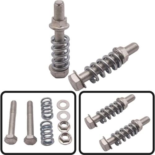 2Pcs M10x1.5 Exhaust Bolt and Spring Set, High quality Spare Parts Professional Accessories