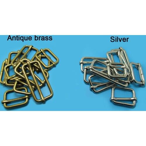 2pcs Metal Sliding Bar Strap Adjuster Buckles Slider 20mm 25mm 32mm 38mm 50mm Tri Glides Pin