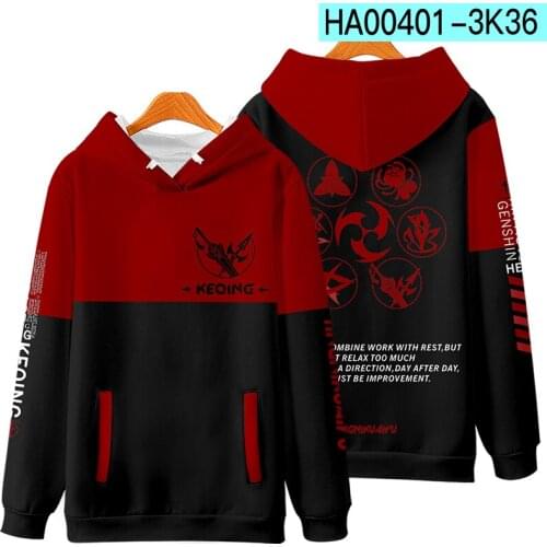 2021 Fashion Design 3D Cosplay Game Genshin Impact Hoodies Sweatshirts Men Women Genshin Impact Sweatshirts Causal Anime Hoodie