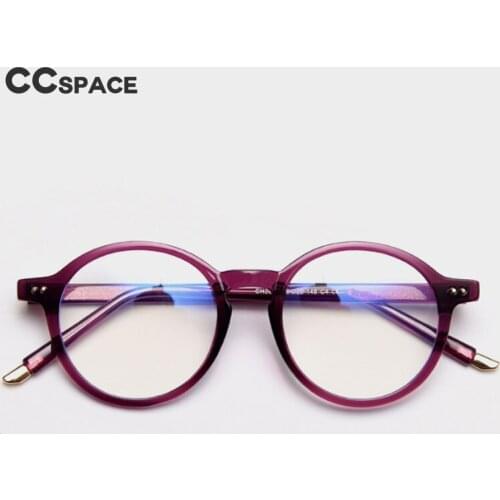 49474 Plastic Titanium Round Retro Glasses Frame for Men and Women Optical Fashion Computer Eyeglasses Trend Flat Mirror