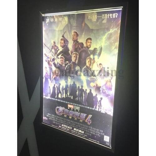 5PCS Ultra Thin A1 LED Movie Poster Frames Aluminum Frame Lighted Up Movie Poster Display Light Box for Cinema