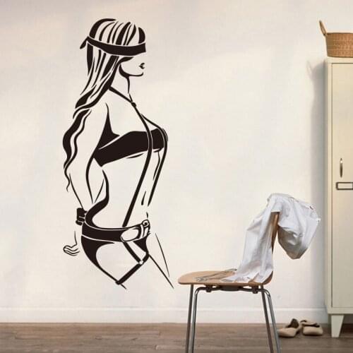 Large Sexy Girl Woman Wall Sticker Bedroom Sexy Girl BDSM Couple Wall Decal Vinyl Home Decor