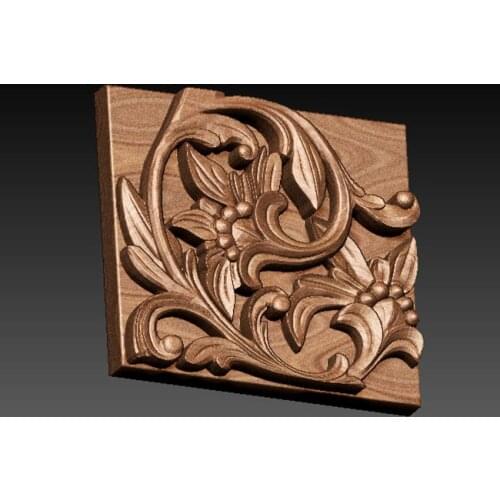 Flower 3D Relief Model in STL format CNC Router Carving Engraving Artcam aspire 3D furniture decoration Decor