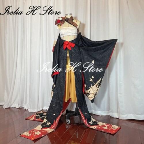 Custom made/size Jean Bart AL Cosplays Azur Lane Jean Bart Cosplay Costume New Year kimono Jean Bart Cosplay Costume dresss fema
