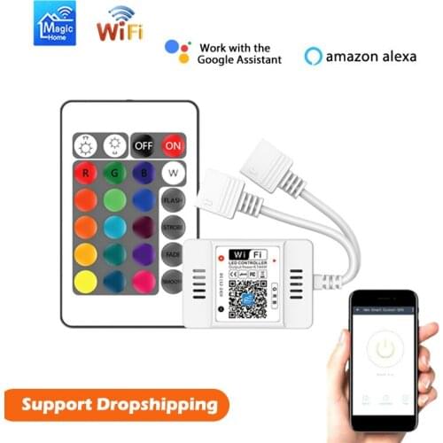 Magic Home Led Controller LED IR RGB Controler LED Lights Controller IR Remote Dimmer DC12V 24V For RGB 3528 5050 LED Strip
