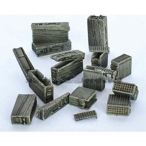1/35 Scale Unpainted Resin Figure MG3 Ammo Boxes GK figure
