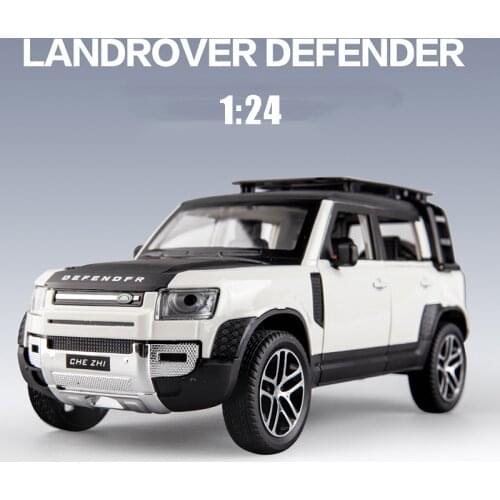 1/24 Alloy DieCast DEFENDER Model Toy Car Simulation Sound Light Pull Back Collection Toys Vehicle For Children Gifts