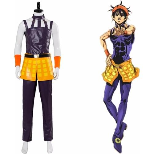 JoJos Bizarre Adventure: Golden Wind Narancia Ghirga Cosplay Costume Mens Suit Halloween Costume Customizable