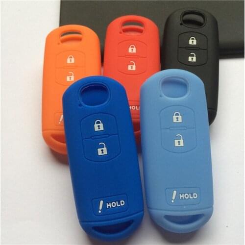 ZAD 3 button Silicone Rubber Key FOB Case Cover Cap Set for Mazda 2 3 5 6 CX5 CX-5 M2 M3 M5 M6 GT Smart Remote Protect case bag