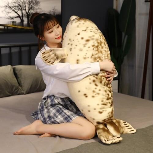 New 120cm Giant Real-Life Sea Lion Plush Toys Soft Stuffed Animal Seal Pillow Simulation Appease Doll Cute Gift for Baby Kids