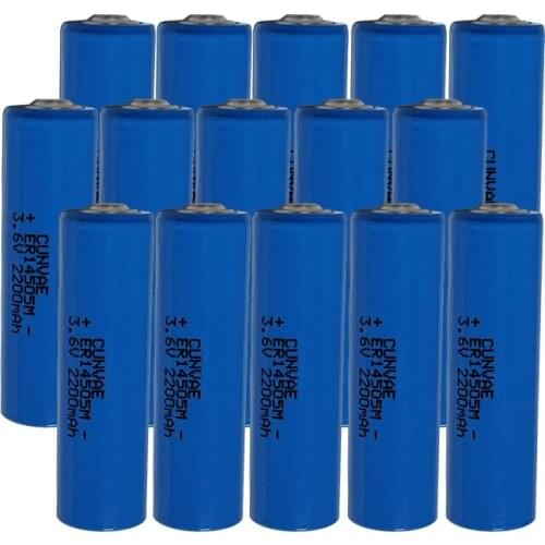 15PCS Original LS14500 LS 14500 ER14505M 3.6V 2200mAh AA Lithium Batteries for PLC Facility Equipment Spare meter Dry battery