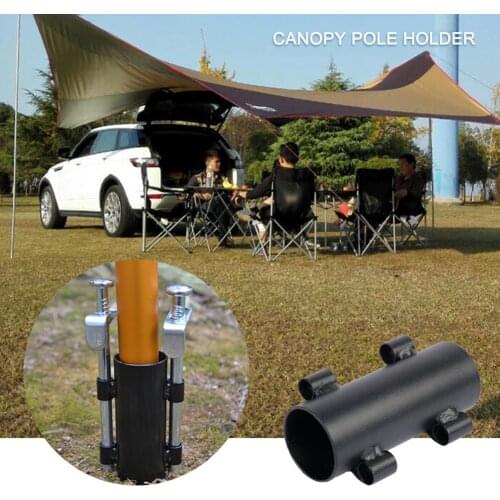 Awning Rod Holder Outdoor Camping Canopy Rod Fixed Lamp Light Stand Tube Reinforced Windproof Tent Pole Accessories