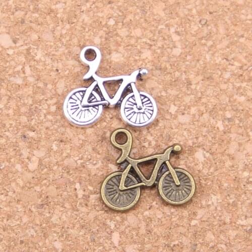30pcs Charms bike bicycle 15x16mm Antique Pendants,Vintage Tibetan Silver Jewelry,DIY for bracelet necklace