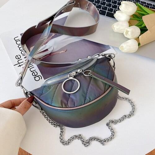Luxury Handbags Women Bags Designer Female Messenger Bags Vintage Holographic Crossbody Bag for Women Shoulder Bag Chain Sac New