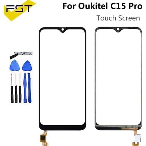 6.09''Touch Glass Panel For Oukitel C15 Pro Touch Screen Digitizer Sensor Front Outer Glass Lens Without LCD+ Tools